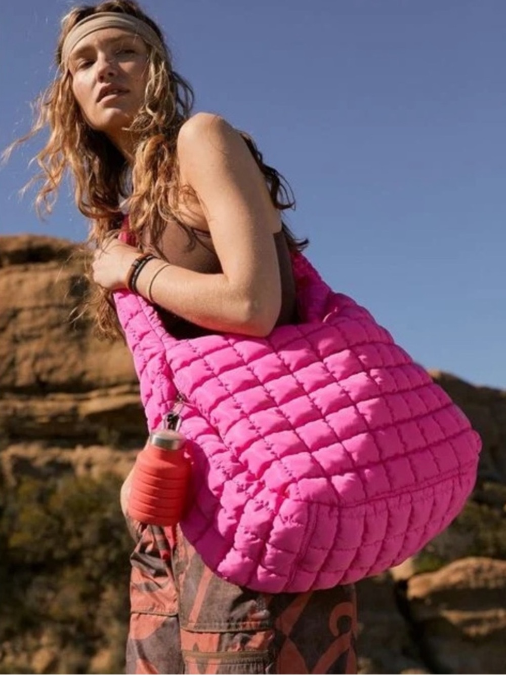 NWT Free People Movement Quilted Carryall Bag